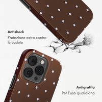 Selencia Cover Posteriore Vivid Apple iPhone 14 Pro - Happy Dots Chocolate