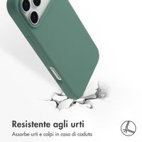 Accezz Cover in silicone liquido con MagSafe Apple iPhone 17 Pro Max - Verde scuro