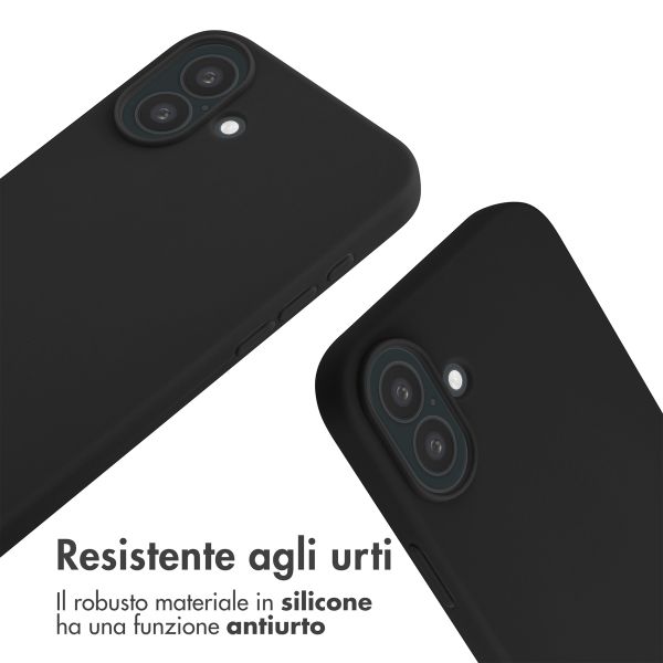 imoshion Cover in Silicone con Cordino Apple iPhone 16 Plus - Nero