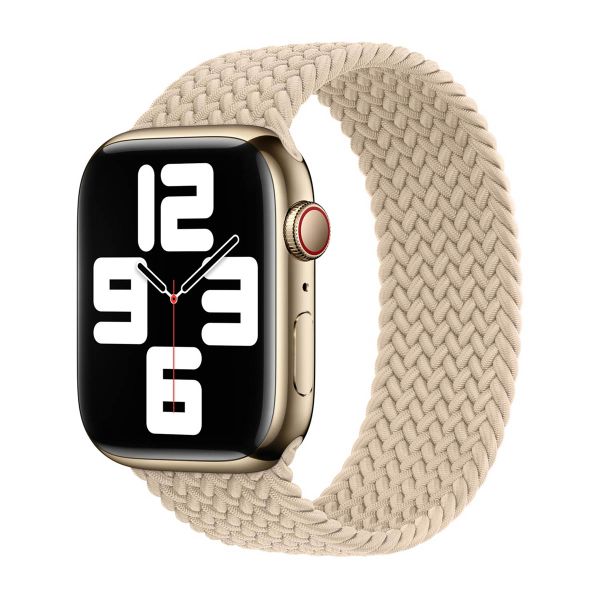 Apple Cinturino Solo intrecciato Apple Watch | 44/45/46/49 mm - Taglia 10 - Beige