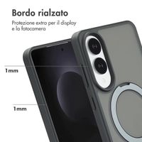 Accezz Cover con anello e supporto con MagSafe Samsung Galaxy S25 Edge - Nero