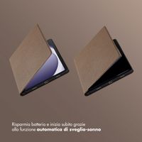 Selencia Cover Riva Samsung Galaxy Tab A9 Plus - Mocha Brown