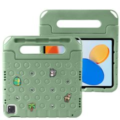 imoshion Cover per tablet a prova di bambino con bambole rimovibili Apple iPad 11 (2025) 11 pollici A16 / iPad 10 (2022) 10.9 pollici - Olive Green