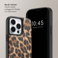 Selencia Cover per telefono Nova con cordino e portacarte Apple iPhone 13 Pro - Leopard