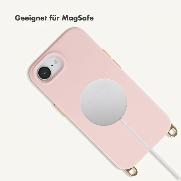 Selencia Rivièra MagSafe Backcover met afneembare haakjes Apple iPhone 17e / 16e - Sorbet Pink