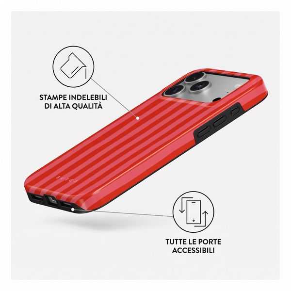 Burga Cover Posteriore Resistente con MagSafe Apple iPhone 18 Pro - Pomegranate