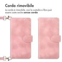 imoshion Cover a libro con Cordino Samsung Galaxy S25 Plus - Rosa
