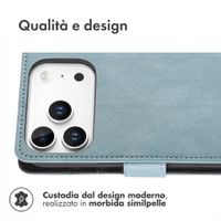 imoshion Cover a libro di Lusso Apple iPhone 18 Pro / 17 Pro - Azzurro