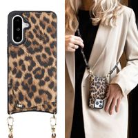 Selencia Cover per telefono Nova con cordino e portacarte Samsung Galaxy A36 / A56 - Leopard