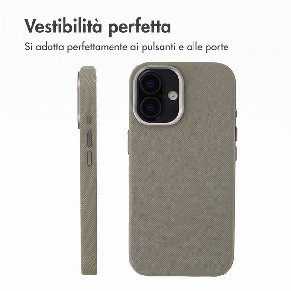 Accezz Cover Mesh con MagSafe Apple iPhone 16 - Grigio scuro