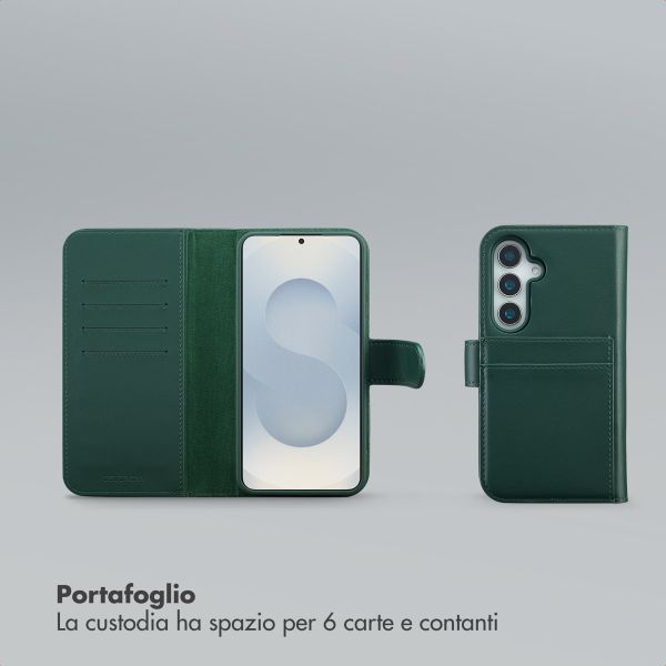 Selencia Libreria rimovibile Olyn con MagSafe Samsung Galaxy S25 / S24 - Verde