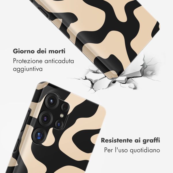 Selencia Cover posteriore Vivid con MagSafe Samsung Galaxy S25 Ultra - Art Wave Black