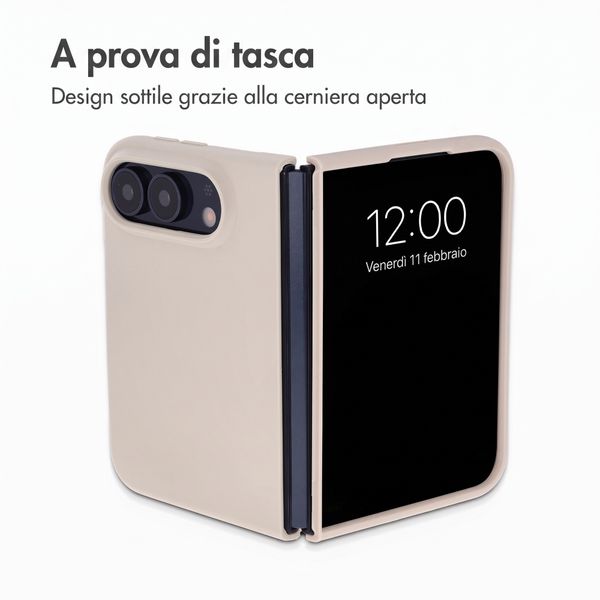 Accezz Cover in silicone liquido con MagSafe Apple iPhone Duo - Stone