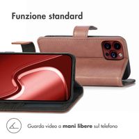 imoshion Cover a libro di Lusso Apple iPhone 15 Pro Max - Marrone