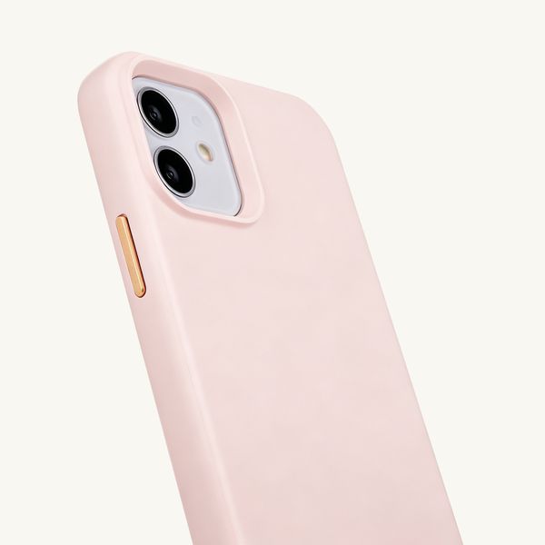 Selencia Cover posteriore Rivièra con MagSafe con ganci rimovibili iPhone 12 / 12 Pro - Sorbet Pink