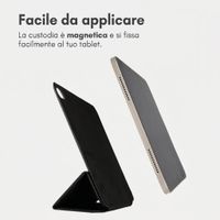 Accezz Cover a libro trifold in pelle Apple iPad 11 (2025) 11 pollici A16 / iPad 10 (2022) 10.9 pollici - Nero
