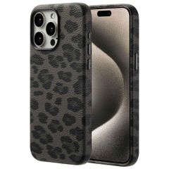 Selencia Cover Sabi Stampa pantera con MagSafe Apple iPhone 15 Pro Max - Midnight Black