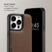 Selencia Cover per telefono Nova con cordino e portacarte Apple iPhone 15 Pro Max - Mocha Brown