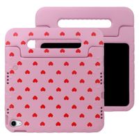 imoshion Cover Posteriore Kidsproof Design con maniglia Apple iPad 11 (2025) 11 pollici A16 / iPad 10 (2022) 10.9 pollici - Cuori rossi