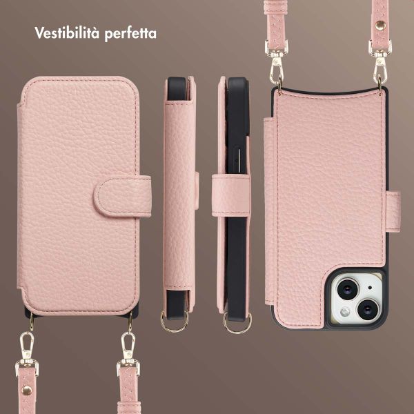 Selencia Cover Riva con MagSafe e cordino Apple iPhone 15 - Old Pink