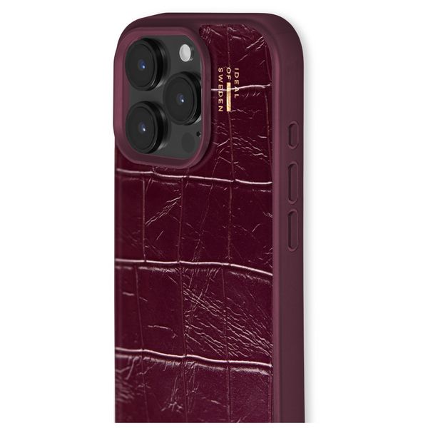 iDeal of Sweden Cover posteriore in pelle vegana MagSafe Apple iPhone 16 Pro - Fine Wine Croco