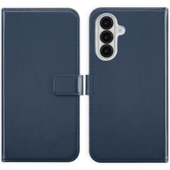 Selencia Cover a libro in vera pelle Samsung Galaxy A36 / A56 - Blu