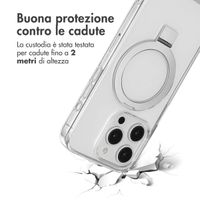 Accezz Cover con anello e supporto con MagSafe Apple iPhone 15 Pro - Trasparente