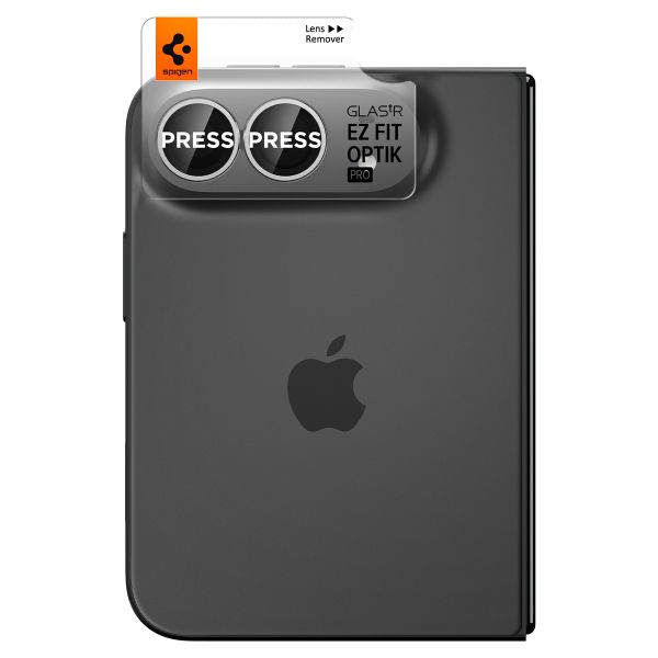 Spigen Optik Pro EZ Fit Lens Protector confezione da 2 Apple iPhone Duo - White
