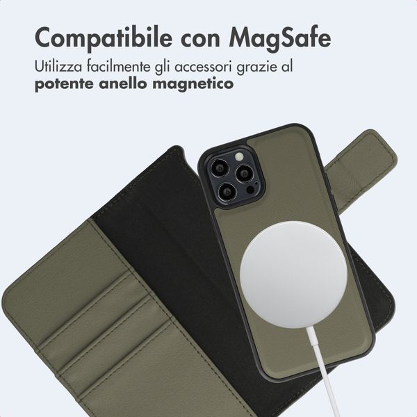 imoshion Cover a libro di lusso 2-in-1 rimovibile Apple iPhone 12 (Pro) - Verde