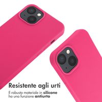 imoshion Cover in Silicone con Cordino Apple iPhone 14 - Fluor Roze