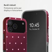 Selencia Cover Posteriore Vivid Apple iPhone 17 Pro - Happy Dots Burgundy