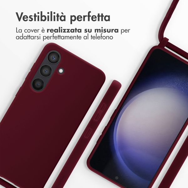imoshion Cover in Silicone con Cordino Samsung Galaxy S24 - Rosso scuro
