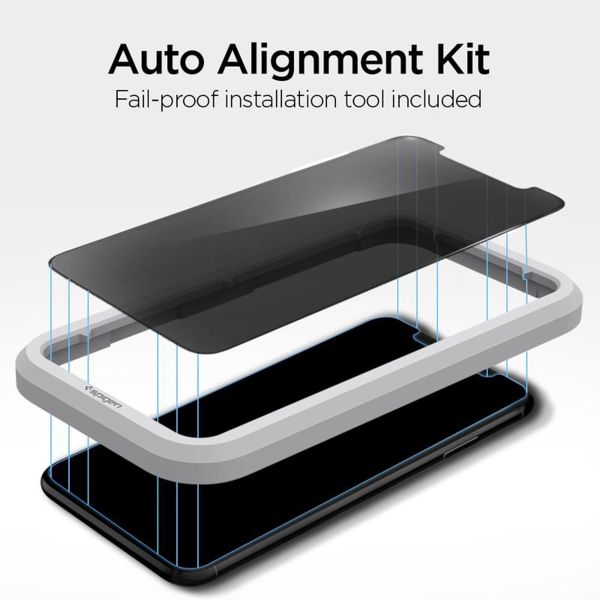 Spigen Vetro temperato GLAStR EZ Fit, confezione da 2 + Applicatore Apple iPhone 11