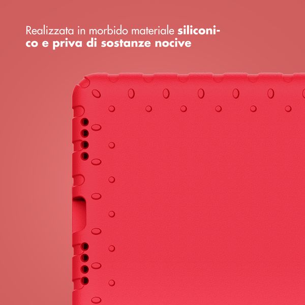 imoshion Cover Posteriore Kidsproof con Maniglia Apple iPad 11 (2025) 11 pollici A16 / iPad 10 (2022) 10.9 pollici - Rosso