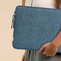 Selencia Cover per laptop in velluto a coste 13-14 pollici - Sleeve per laptop - Slate Blue