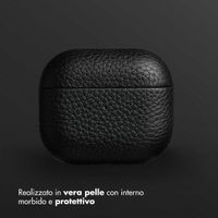 Accezz Cover in vera pelle  Apple Airpods 3 - Nero
