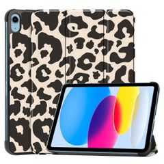 imoshion Cover Trifold Design Apple iPad 11 (2025) 11 pollici A16 / iPad 10 (2022) 10.9 pollici - Leopard
