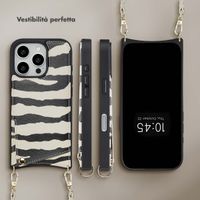 Selencia Cover per telefono Nova con cordino e portacarte Apple iPhone 16 Pro - Zazzy Zebra