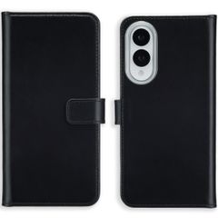 Selencia Cover a libro in vera pelle Samsung Galaxy S25 Edge - Nero