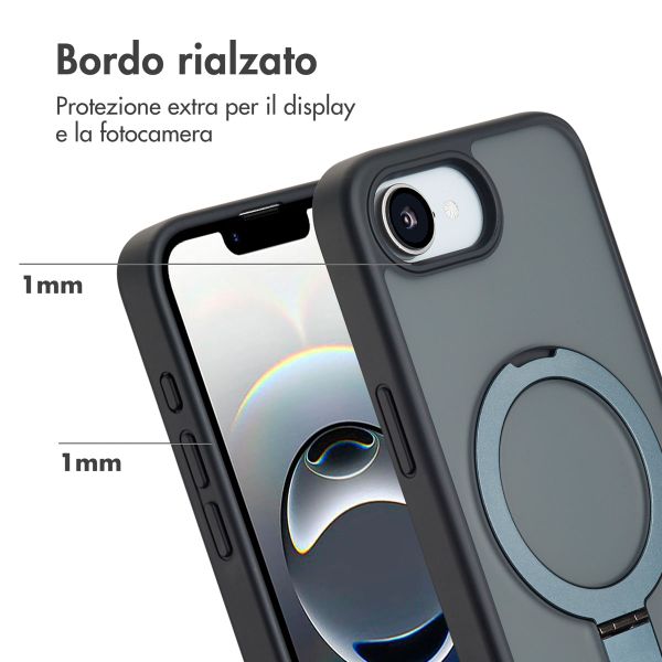 Accezz Cover con anello e supporto con MagSafe Apple iPhone 17e / 16e - Nero