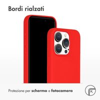 Accezz Cover in silicone liquido con MagSafe Apple iPhone 15 Pro - Rosso