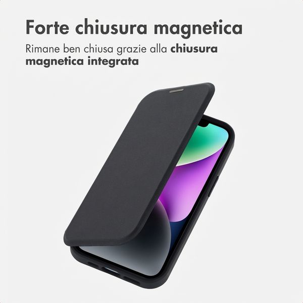 imoshion Bookcase trasparente con MagSafe Apple iPhone 14 / 13 - Nero