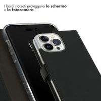 Selencia Cover a libro in vera pelle Apple iPhone 14 Pro Max - Nero