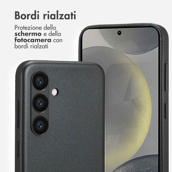 Accezz Cover in Pelle con MagSafe Samsung Galaxy S24 - Onyx Black