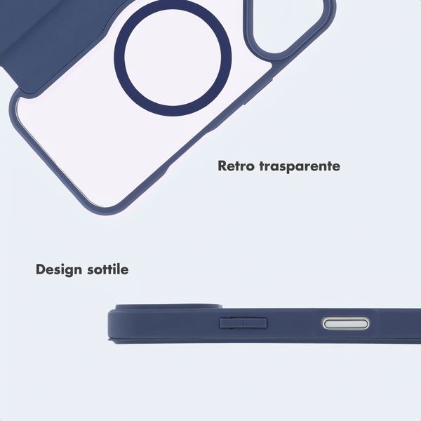 imoshion Bookcase trasparente con MagSafe Apple iPhone 17 - Blu