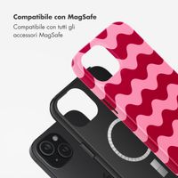 Selencia Cover posteriore Vivid con MagSafe Apple iPhone 15 - Wave Vibes Lipstick