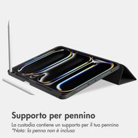 Accezz Cover a libro in silicone Smart Apple iPad Pro 11 (2025) M5 / (2024) M4 - Nero