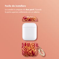 Selencia Cover Vivid  Apple Airpods 1 / 2 - Tropical Vibes Apricot