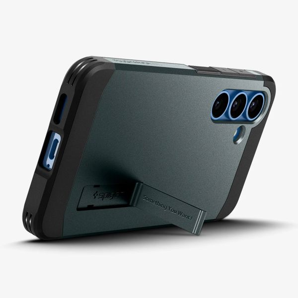 Spigen Cover Posteriore Corazzata Tough con MagSafe Samsung Galaxy S25 Plus - Abyss Green