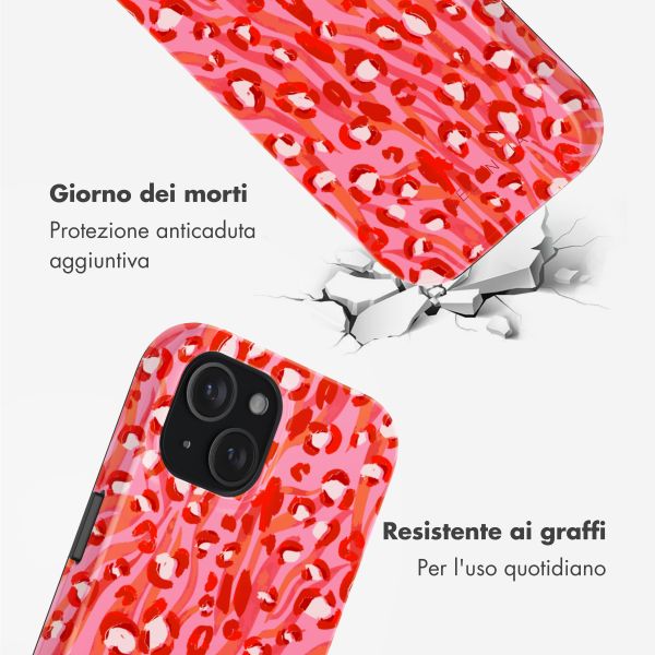 Selencia Cover posteriore Vivid con MagSafe Apple iPhone 15 - Wild Spots Lipstick